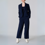 Navy Cropped Jacket