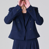 Navy Cropped Jacket