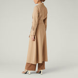 Fit and Flare Button Through Shirt Dress, Sand