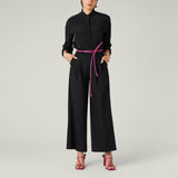 black wide leg trouser