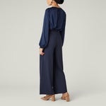 Wardrobe Essential Wide Leg Trouser navy