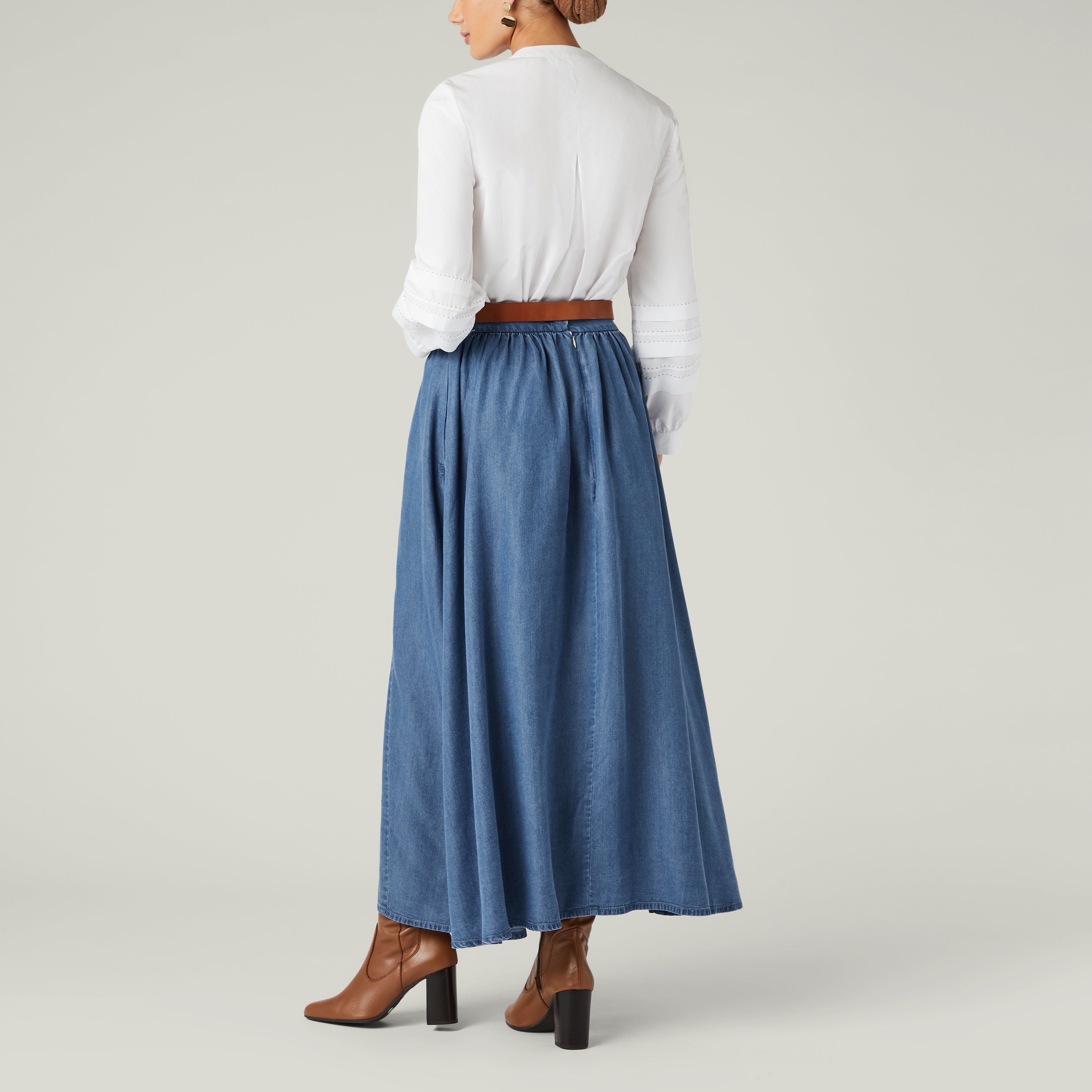 Denim Maxi Skirt