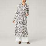 leaf print dress