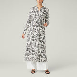 leaf print dress