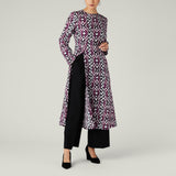 IKAT Print Tunic, Black & Pink