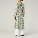 IKAT Print Tunic, Khaki