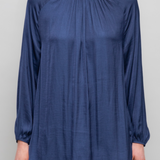 Blouson Sleeve Popover Blouse, Navy