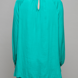 Blouson Sleeve Popover Blouse, Dark Cyan