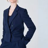 Navy Cropped Jacket