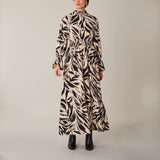 Zebra Print Maxi Dress