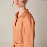 Tailored Midi Dress, Copper