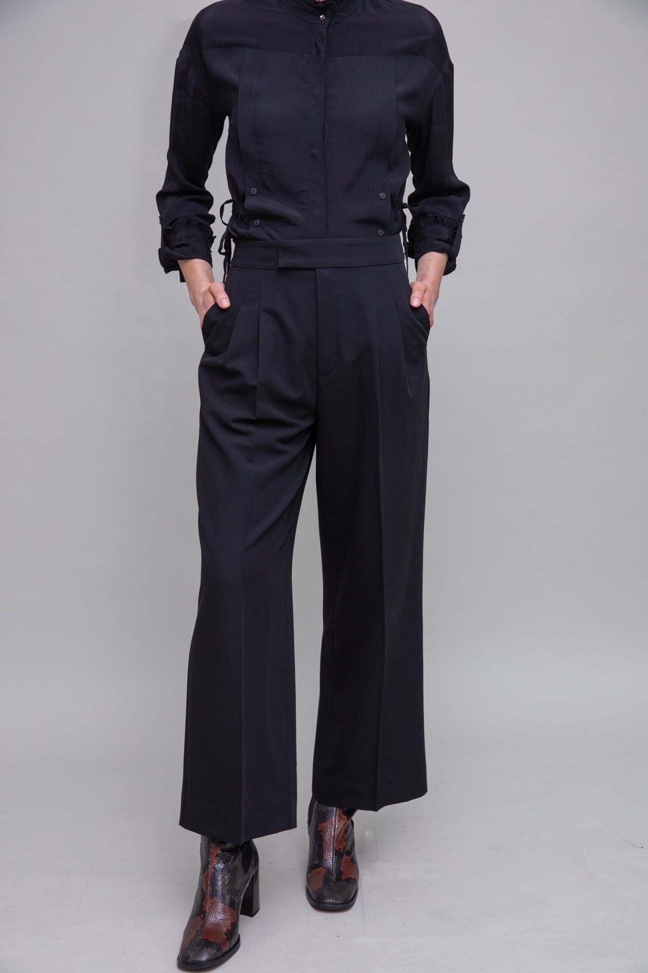 Wardrobe Essential Wide Leg Trouser Black