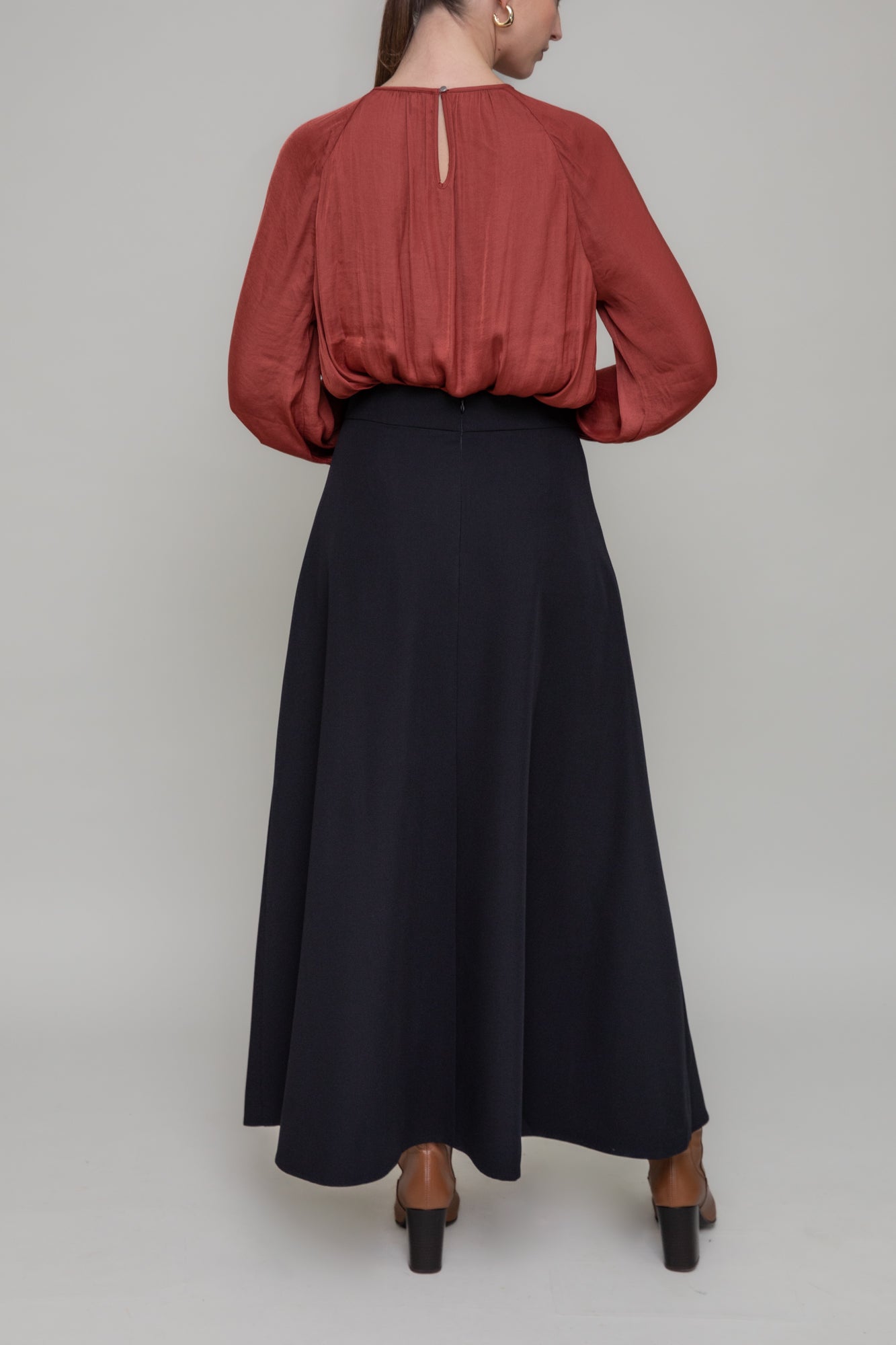 Black A Line Maxi Skirt