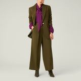 Relaxed Single Breasted Blazer, Khaki