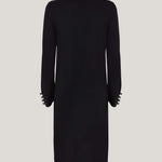 Black Longline Cardigan Merino Wool