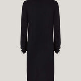 Black Longline Cardigan Merino Wool
