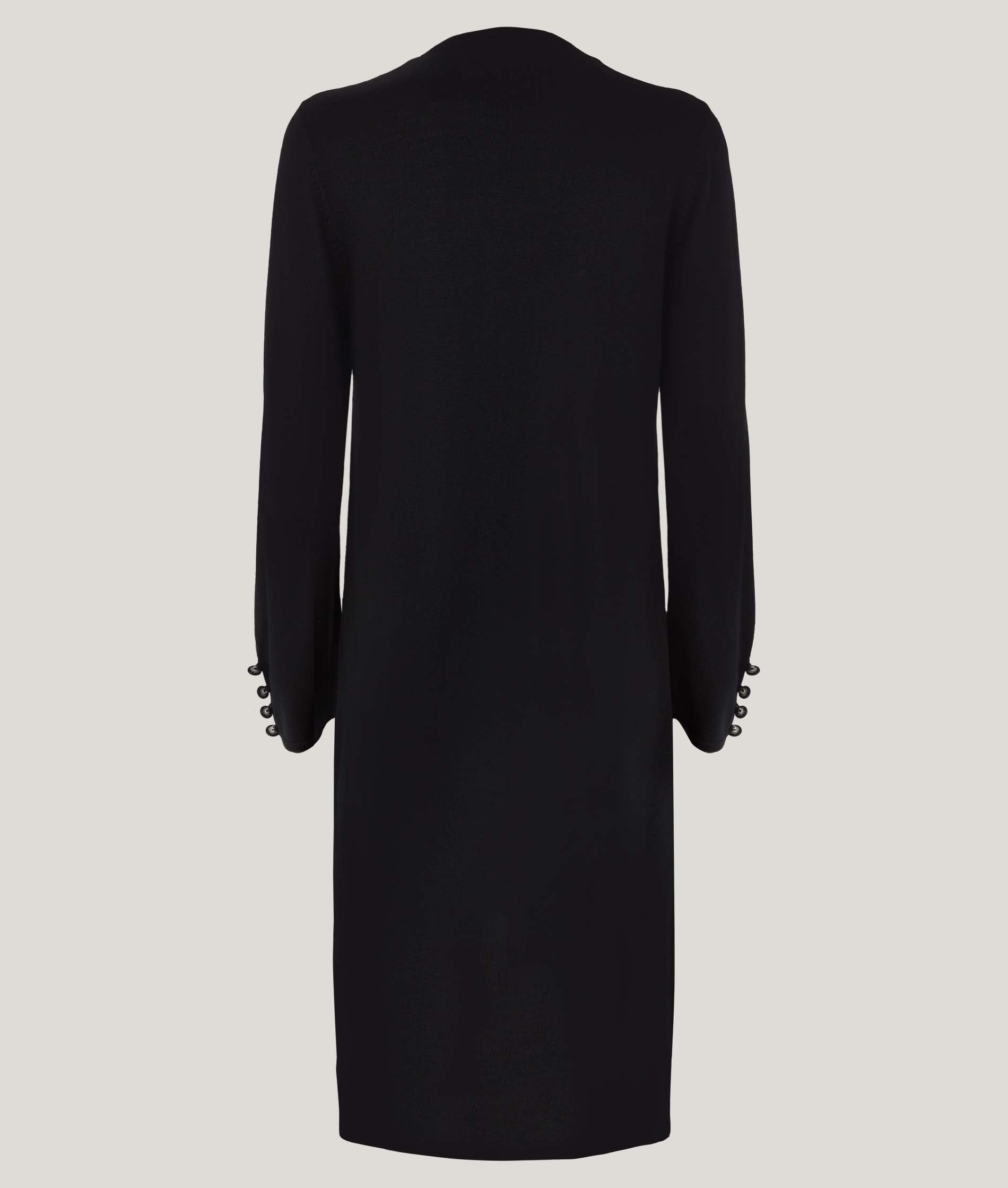 Black Longline Cardigan Merino Wool