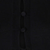 Black Longline Cardigan Merino Wool