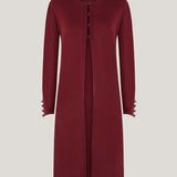 Red Longline Extra Fine Merino Cardigan