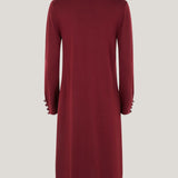 Red Longline Extra Fine Merino Cardigan