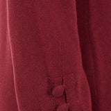 Red Longline Extra Fine Merino Cardigan