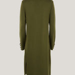 Olive Longline Merino Wool Cardigan
