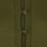 Olive Longline Merino Wool Cardigan