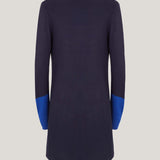 Two Tone Fine Knit Cardigan, Blue
