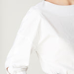 Pure Cotton White Blouse, Tie Cuff and Back Pin Tuck Detail, perfect for pairingÊ