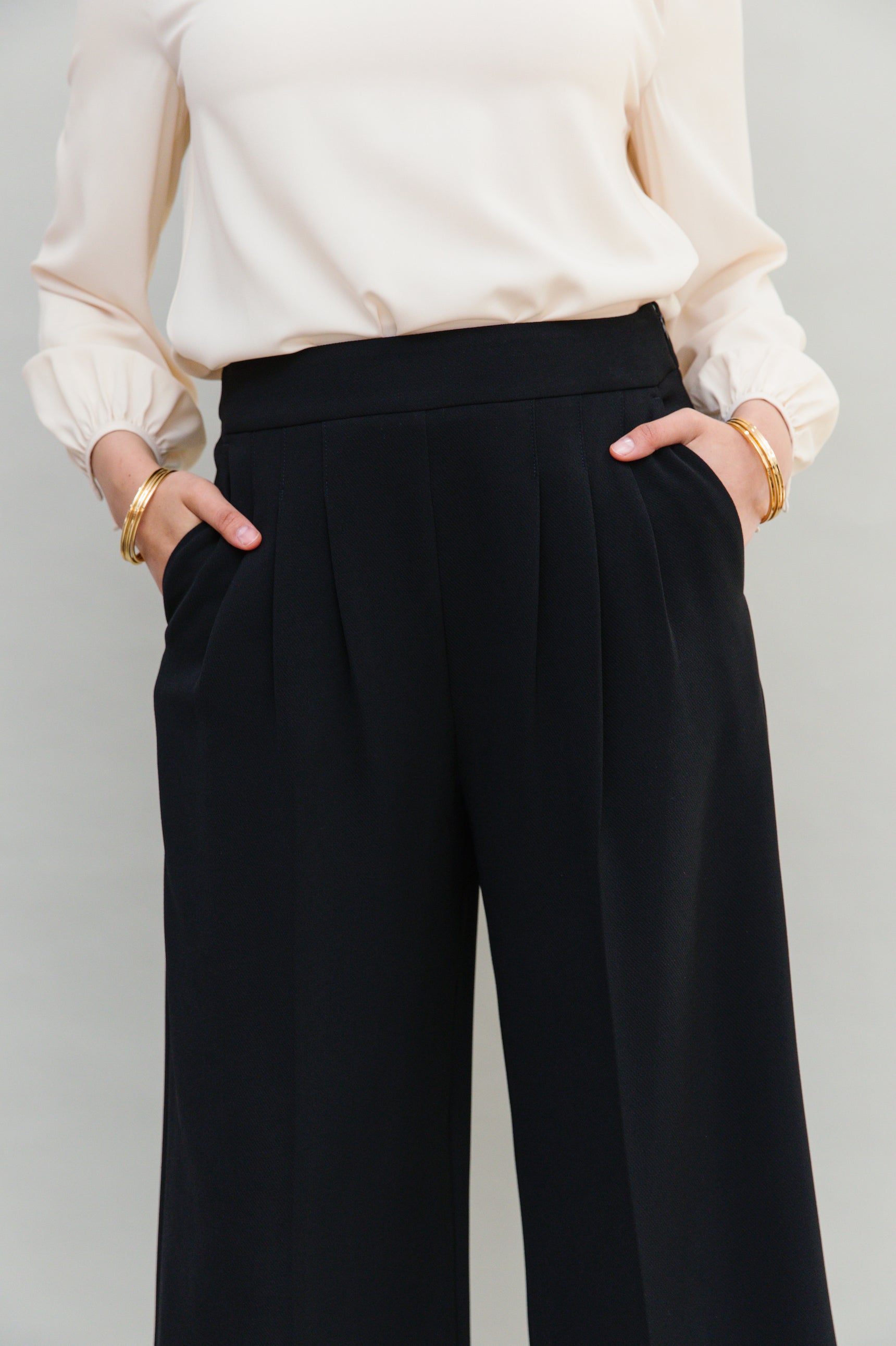 Black Wide Leg Trouser