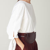Pure Cotton White Blouse, Tie Cuff and Back Pin Tuck Detail, perfect for pairingÊ