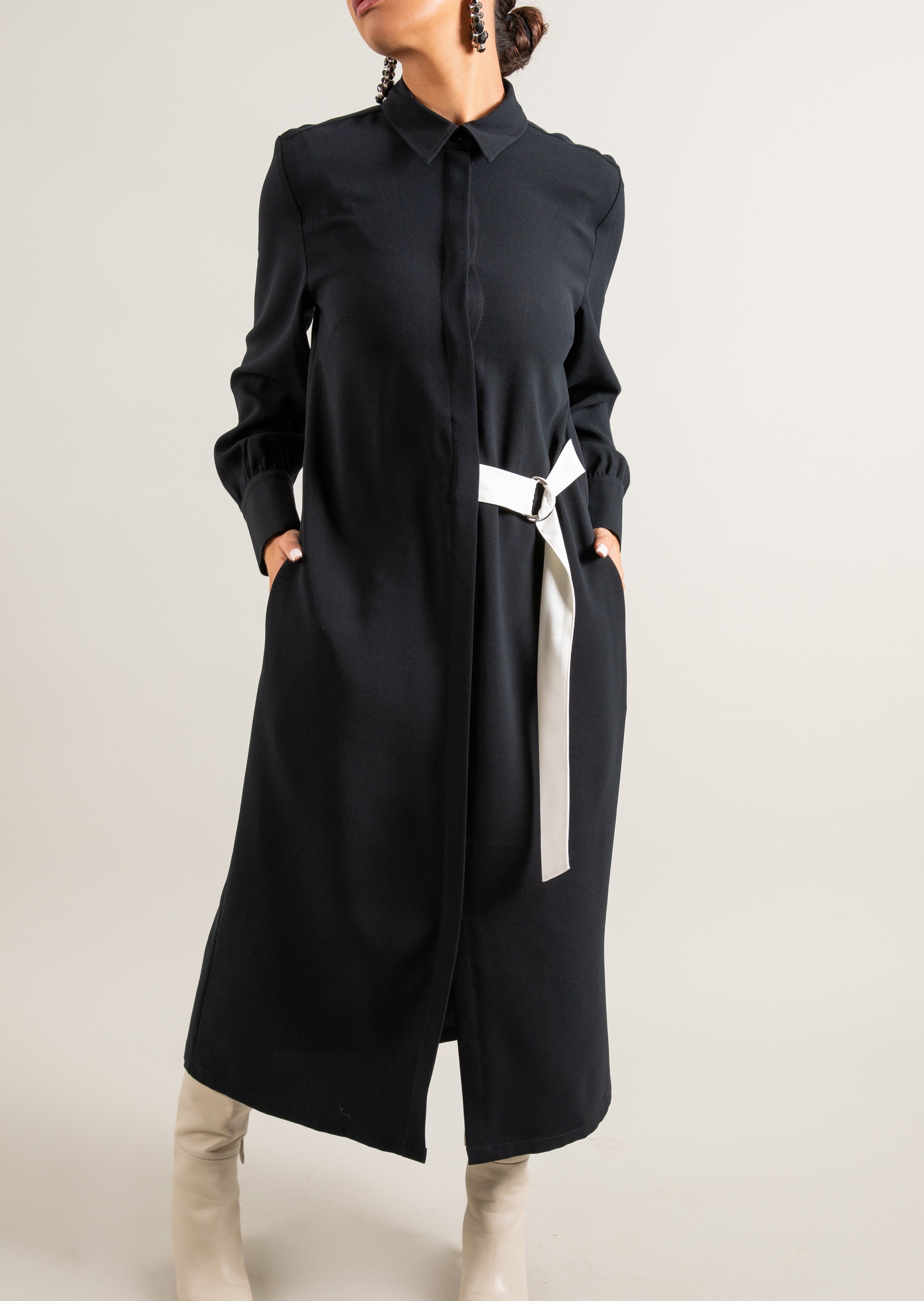 MONOCHROME SHIRT DRESS