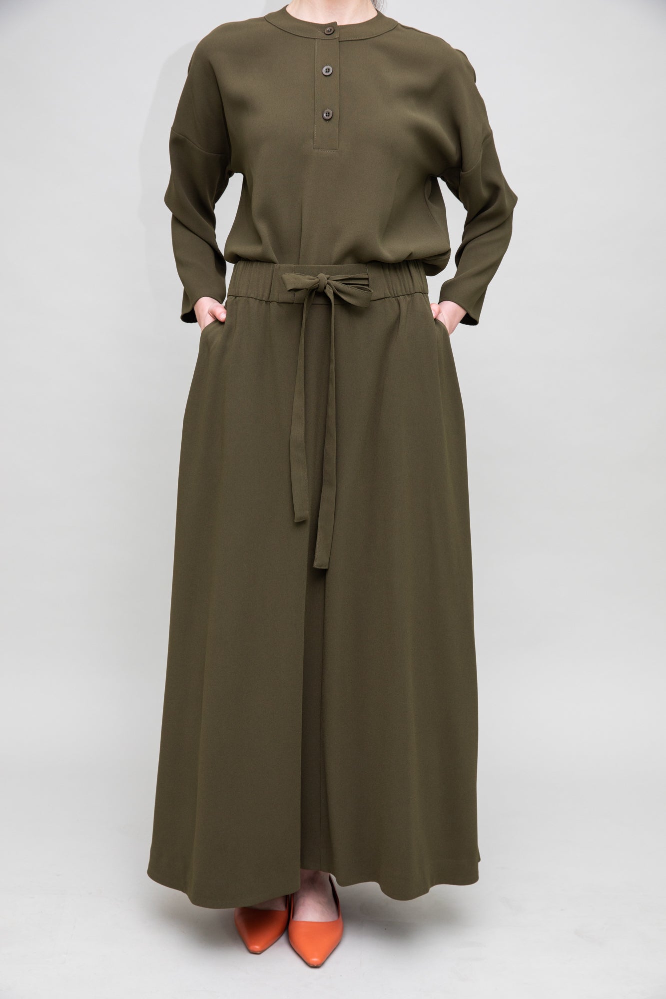 Khaki Maxi Skirt
