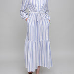 Striped linen summer dress