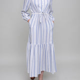 Striped linen summer dress