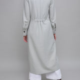 Asymmetric Belted Shirt Dress