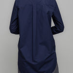 Classic long navy shirt