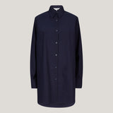 Classic long navy shirt