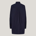 Classic long navy shirt