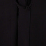 Black Kimono Style Long Cardigan, tie detail
