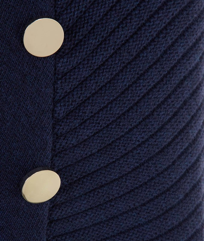 Navy Cape Fashion Knitwear
