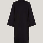 Black Kimono Style Long Cardigan, tie detail