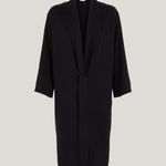 Black Kimono Style Long Cardigan, tie detail