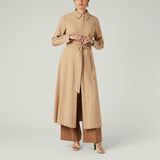 Fit and Flare Button Through Shirt Dress, Sand