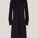 Black Longline Cardigan Merino Wool