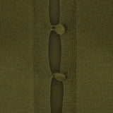 Olive Longline Merino Wool Cardigan
