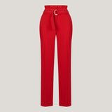 Red Wide Leg Trousers