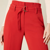 Red Wide Leg Trousers