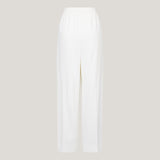 White Drawstring Wide Leg Trousers (8 - 22)